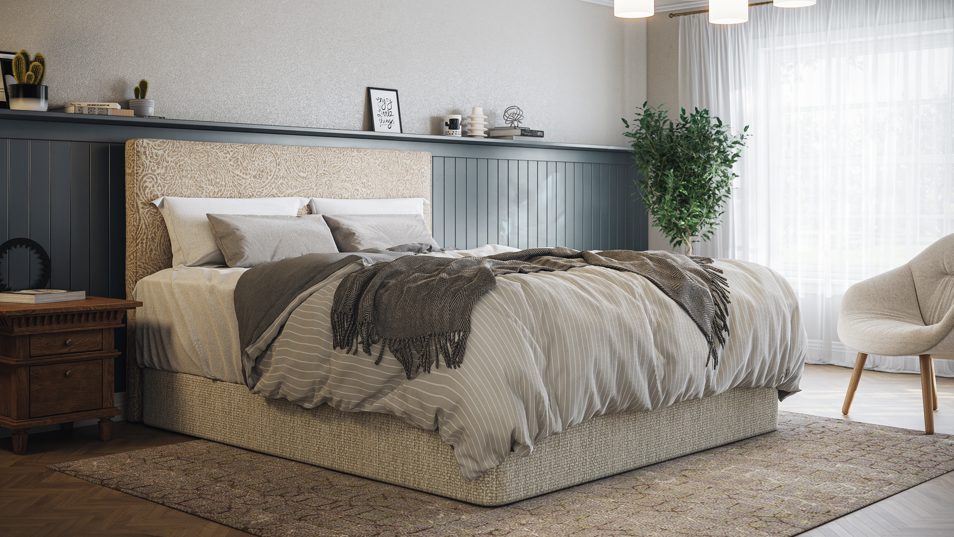 Hypnos Edinburgh Mattress Dressed with Quilting